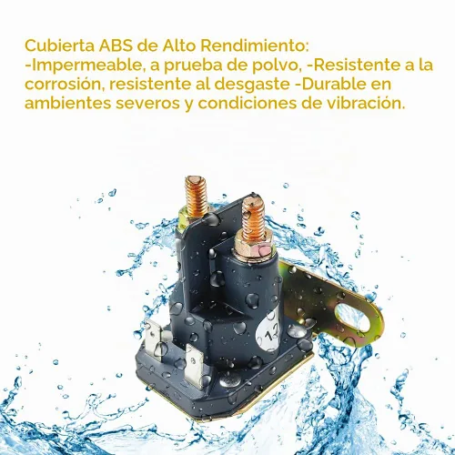 Vista 2 de Relé solenoide de arranque de 12 V con 4 terminales Apto para Cub Cadet John Deere MTD Trombetta, tractor de giro de césped de jardín OEM #