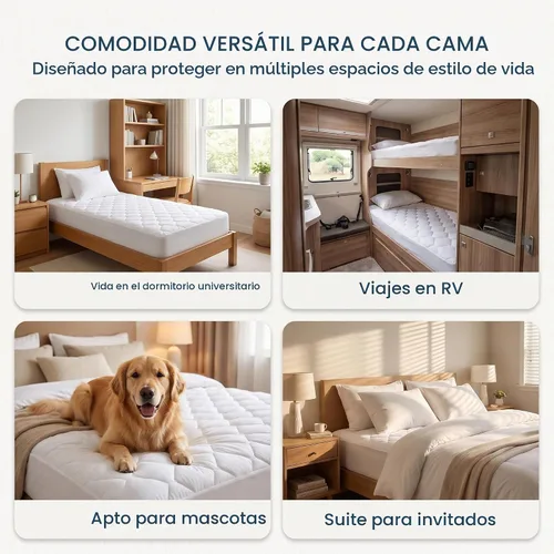 Vista 5 de Softhour Protector de colchón doble, protector de colchón impermeable