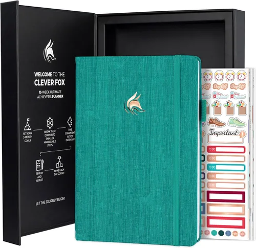 Vista 8 de Clever Fox Ultimate Achiever's Goal Planner - Diario de enfoque y productividad de 90 días. Planificador organizador diario, semanal y mensual sin