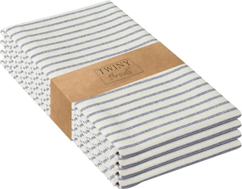 Vista 26 de TWINY threads Juego de toallas de cocina con diseño de diamante, 100% algodón, trapos grandes y trapos de lavado, absorbentes de secado rápido