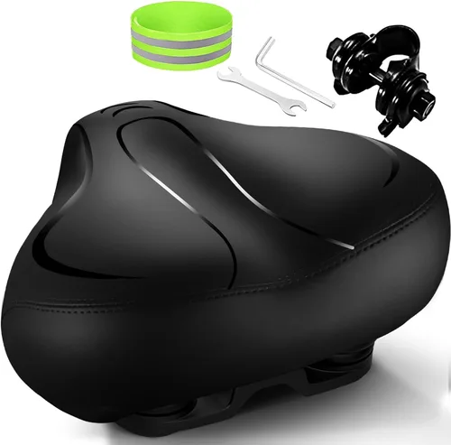 Vista 10 de Bicycle Seat, Gel Bike Seat Waterproof Bicycle Saddle - Dual Shock Absorbing, Most Comfortable Bicycle Seat Replacement for Mountain Bikes, Road