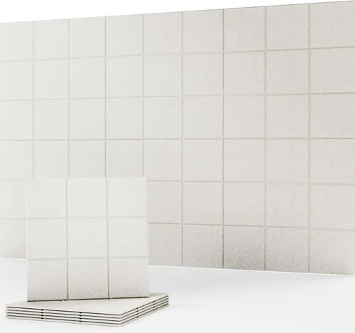 Vista 17 de Soundproofing Panels, Decorative Acoustic Wall Art, Sound Absorbing, 6 Pack Spatial Line