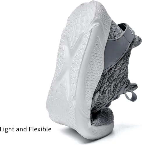 Vista 6 de Slow Man Zapatos de correr para hombre, zapatos de caminar para hombre, de malla de punto, transpirables, zapatos deportivos sin cordones, cómodos