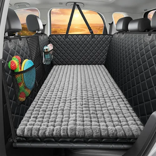 Vista 14 de URPOWER Extensor de asiento trasero para perros, funda de asiento de coche Todo negro