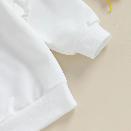 Vista 21 de Sudadera unisex de algodón de color sólido para bebé, camiseta de manga larga con cuello redondo