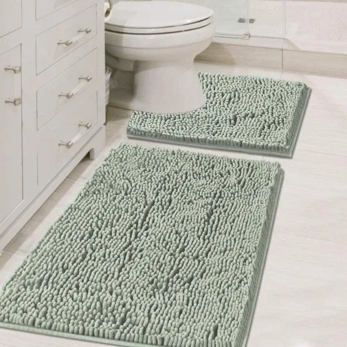 Vista 17 de H.VERSAILTEX Alfombras de Baño para Baño Antideslizantes de Felpa Chenille Extra Suaves y Absorbentes para Cuarto de Ducha Lavables a Máquina