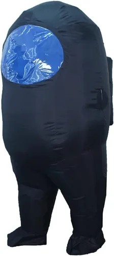 Vista 3 de Among Us - Disfraz inflable y divertido para adultos, traje espacial para Halloween, disfraz de astronauta para adultos fanáticos del videojuego