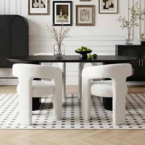 Vista 27 de Silla de Comedor Moderna de Chenille Tipo Barril Tapizada en Tela para Comedor con Brazo, Cómoda Silla Auxiliar de Acento para Cocina/Sala