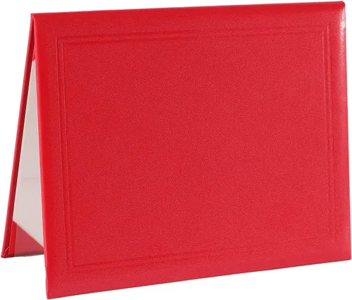 Vista 7 de Cubierta para diploma de 8.5 x 11 pulgadas, cubierta de graduación, certificado, portadocumentos de cuero liso, tamaño carta Negro C