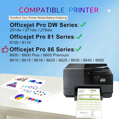 Vista 2 de 950XL - Cartuchos de tinta de repuesto compatibles con cartuchos de tinta negros 950, funciona para impresoras Officejet Pro 8100 8600 8610 8620
