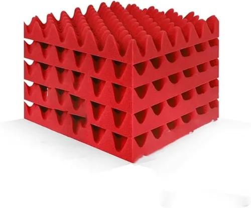 Vista 5 de 12 Pcs Egg Crate Acoustic Foam Panels Studio Acoustic Sponge Sound Proof Wall, Sound Insulation Foam Panels Ceiling(Black)