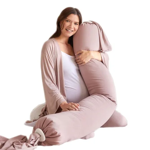 Vista 9 de bbhugme Almohada de embarazo, oliva polvoriento, firmeza y forma ajustables Oliva polvorienta