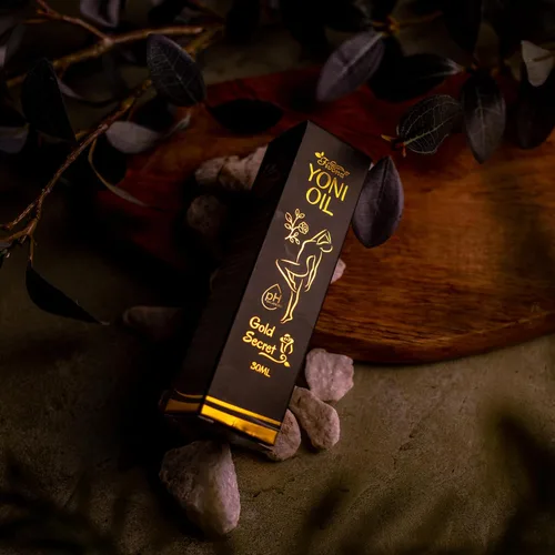 Vista 6 de Fivona Yoni Oil Gold Secret para el cuidado femenino calmante, mezcla natural de aceites esenciales, mezcla de aceite de hierbas hidratante