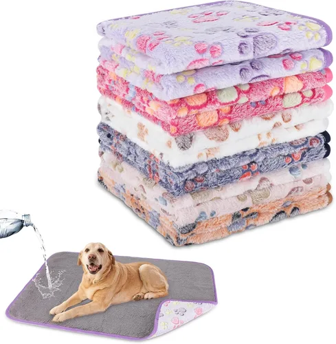 Vista 13 de YUEPET Mantas impermeables para perros, paquete de 2 mantas lavables para perros para cama, sofá, protector de vellón de franela para cachorros