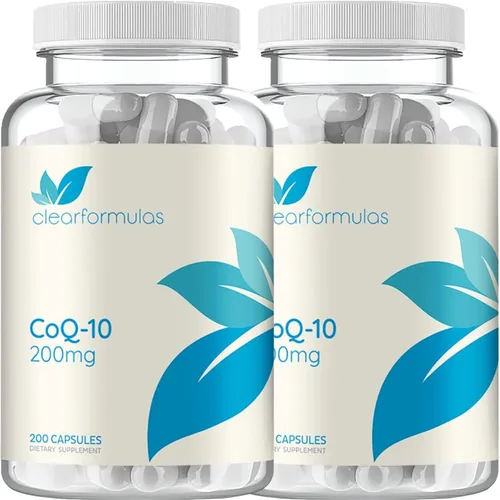 Vista 10 de Clear Formulas Absorción Rápida CoQ10 200mg - Coenzima Q10 200mg Potente antioxidante para la energía cardíaca y el envejecimiento - Cápsulas