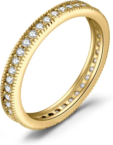 Vista 3 de JewelryPalace 925 Sterling Silver Rings for Women Stackable Wedding Bands A-3Pcs-Latón