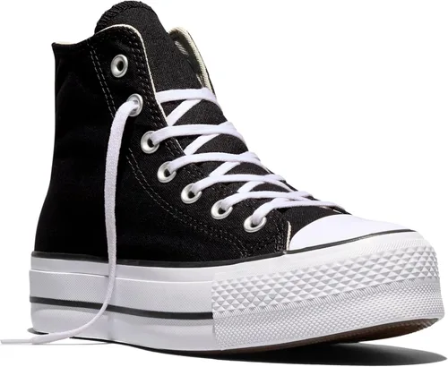 Vista 4 de Converse Chuck Taylor All Star Lift - Tenis de plataforma para mujer Negro/Blanco/Blanco