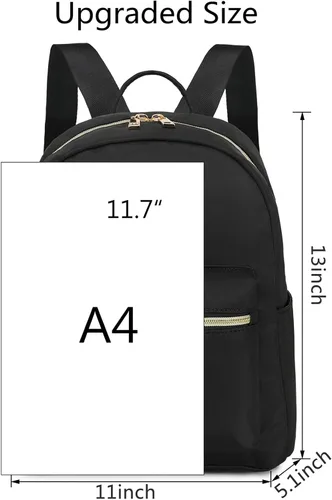 Vista 3 de Mini mochila para niñas resistente al agua pequeña mochila bolso de hombro para mujeres adultos niños viaje escolar