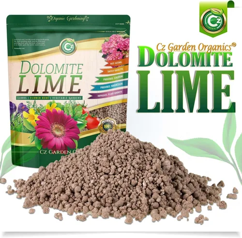 Vista 2 de Dolomita orgánica lima 5LB con granulado, fabricado en Estados Unidos, listado OMRI, fertilizante para enmienda del suelo de jardín. Aditivo