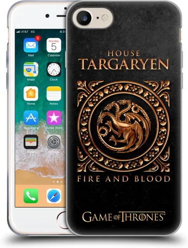Vista 52 de Producto oficial de HBO Game of Thrones metálico Sigils Soft Gel Case para iPhone de Apple 7 Plus/8 PLUS, Lannister