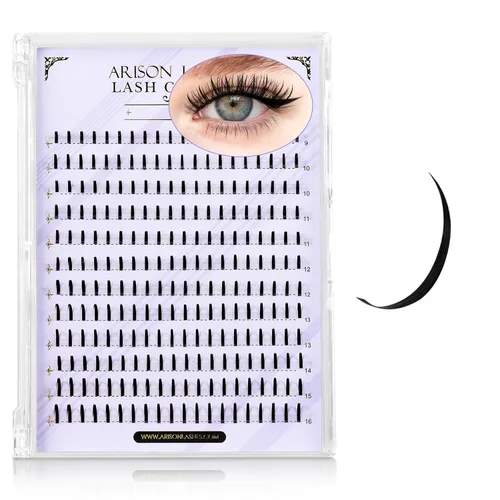 Vista 11 de Arison Lashes Extensiones de pestañas inferiores, 4 estilos, pestañas inferiores, pestañas inferiores individuales, de 0.315 a 0.318 pulgadas, banda