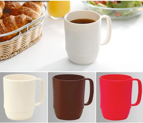 Vista 7 de JapanBargain Taza de plástico japonesa de 12 onzas, sin BPA, no tóxica, irrompible, para camping, café, té, leche, jugo, agua, taza de agua, hecha