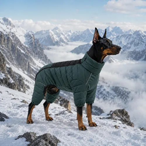 Vista 6 de Suéter para Perro ArmyGreen, Resistente al Viento, Reflectante - Chaqueta de Invierno Dirigible para S, M, L - Cremallera, Tallas Ajustables Verde