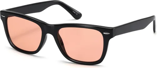 Vista 8 de ViewJoy Gafas para Dormir 99.9% Lentes de Luz Azul con Doble Capa AR, Lente Ámbar Naranja para Computadora, Juegos y Reducción de Fatiga Visual