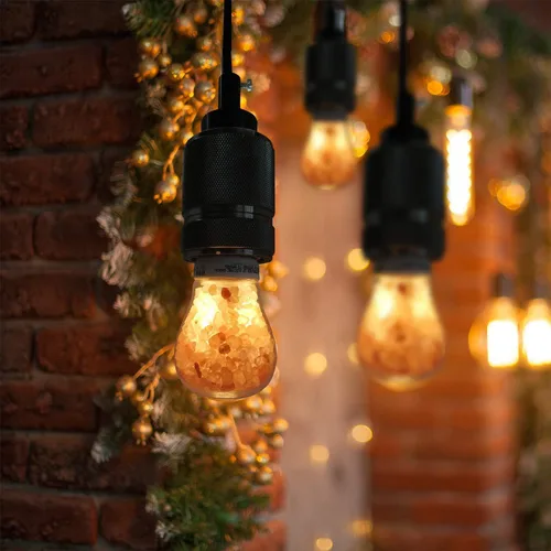 Vista 5 de WBM Smart Bombilla LED E26 de 7 W, bombilla de sal del Himalaya, 30000 horas de vida útil, bombilla LED regulable (paquete de 2)