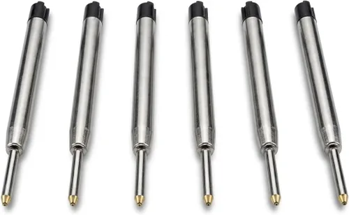 Vista 16 de Paquete de 20 repuestos de bolígrafo compatibles con TikiPen Black and Blue Parker. Tinta alemana de escritura suave y punta media de 0.039 in