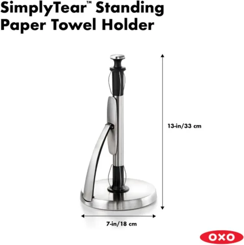 Vista 6 de Buen agarre simplemente papel higiénico, acero inoxidable OXO, Acero, Stainless, Paquete de 1