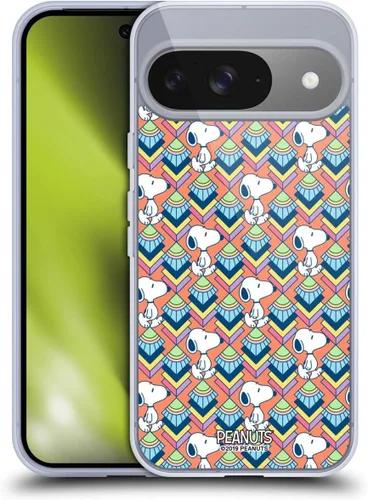Vista 298 de Head Case Designs Snoopy Deco Dreams - Funda de gel con licencia oficial de Peanuts Blue Pattern [protección de grado militar] compatible con Google