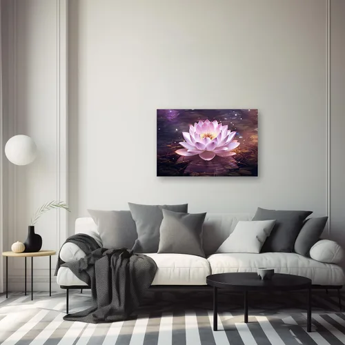 Vista 4 de CXHOSTENT Lienzo decorativo de flor de loto para pared, cuadros zen, decoración de pared, pintura floral rosa, meditación, espíritu, baño, yoga