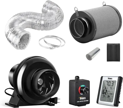 Vista 11 de HealSmart Filtro de Carbón de Aire de 4 Pulgadas 4" Carbón Virgen Australiano Premium Control de Malos Olores, Compatible con Ventiladores