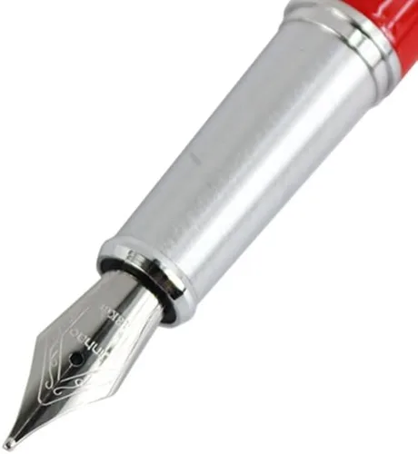 Vista 3 de Gullor Pluma Estilográfica Smooth Y5 Original Pen Pouch Caja De Regalo Set - Rojo