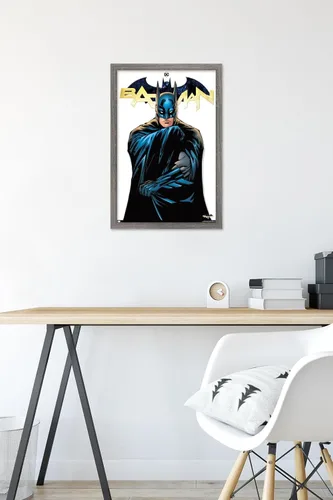 Vista 6 de Trends International DC Comics Batman Feature Series - Póster de pared, 22.4 pulgadas de largo x 14.7 W, versión enmarcada de madera de granero