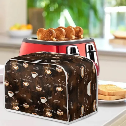 Vista 4 de Mumeson Fundas para tostadoras de café, a prueba de polvo, protección de huellas dactilares, ligeras, cubiertas para horno tostador de 2 rebanadas
