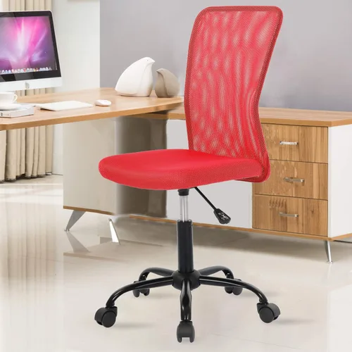 Vista 10 de Silla de oficina de malla con soporte lumbar, silla de escritorio ergonómica, moderna, negra