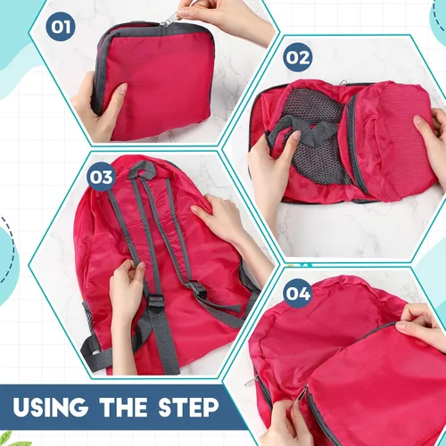 Vista 5 de 10 mochilas a granel de 16.5 pulgadas, ligeras, mochila para estudiantes, escuela, mochila informal para niños y niñas, viajes al aire libre, 5