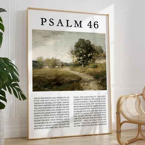Vista 39 de Arte de pared de acuarela de Jesús, pintura en lienzo cristiano, imágenes de las Escrituras, decoración de pared, póster con versículos bíblicos