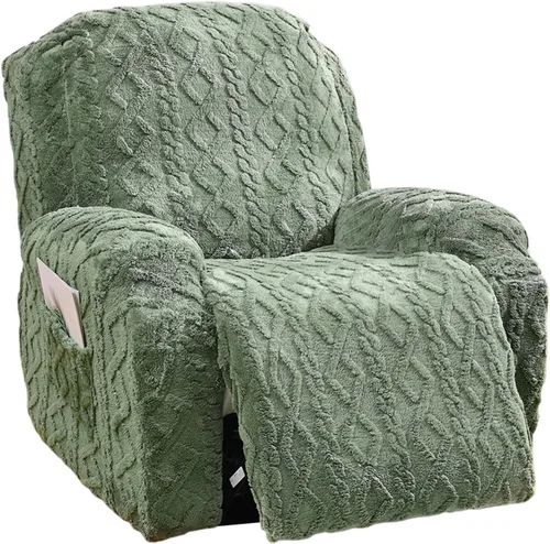 Vista 17 de Eco-Ancheng Fundas reclinables de 4 piezas, fundas para sillas reclinables, fundas elásticas para sofá reclinable, fundas ajustables