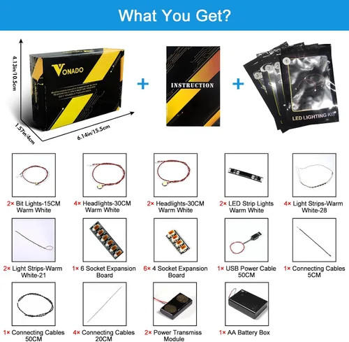 Vista 2 de VONADO Kit de luces LED compatible con Lego Home Alone exclusivo 21330 (sin modelo), juego de iluminación LED para decoración compatible con Lego