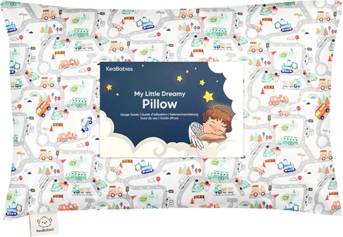 Vista 18 de Almohada para niños pequeños con funda - 13 x 18 pulgadas My Little Dreamy Almohada para niños pequeños de KeaBabies para viajar y dormir, funda
