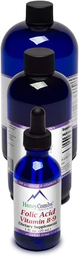 Vista 7 de Gotas de vitamina B9 (ácido fólico) – Gotas de folato líquido de vitamina B para apoyar las células sanguíneas, la función cerebral y el hígado