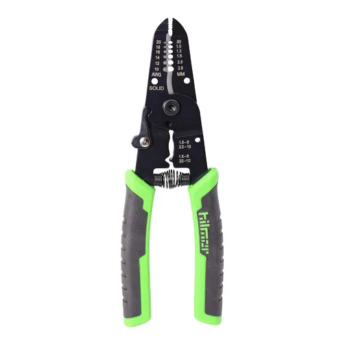 Vista 4 de Hilmor Pelacables de 7" con mango de goma, negro y verde, WS7 1885426