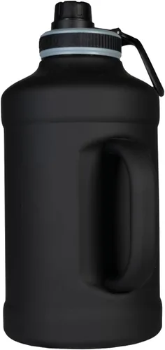 Vista 2 de Grizzly Juggy - Botella de agua de 64 onzas, mango resistente, opaco Blackout
