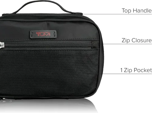 Vista 4 de TUMI - Bolsa de accesorios de equipaje - Neceser de viaje para hombre y mujer, Negro -, Bolsa de accesorios pequeña