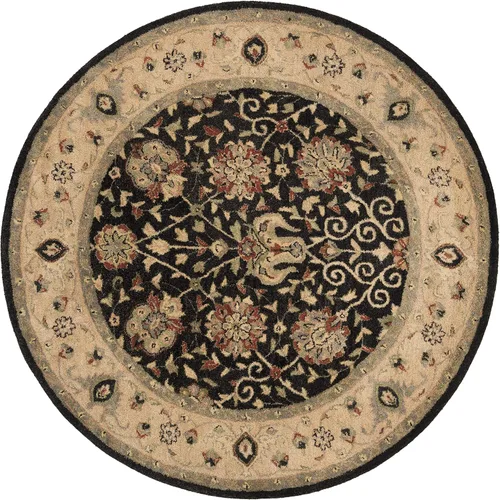 Vista 66 de SAFAVIEH Colección Antigüedades - Alfombra de 6' redonda, marrón y verde, hecha a mano, diseño oriental tradicional de lana, ideal para áreas