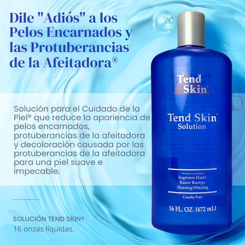 Vista 2 de Solución para el cuidado de la piel en botella de Tend Skin. Solución para quemaduras antiestéticas de afeitar, tóner posterior al afeitado