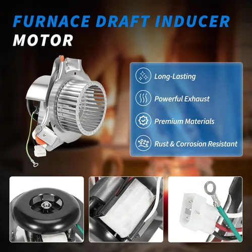 Vista 3 de Motor de inducción de corriente de aire para horno Lazenta 349336-761, compatible con Carrier Bryant Payne, conjunto de ventilador de ventilación